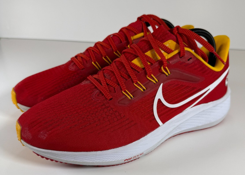 Nike Air Zoom Pegasus 39 Kansas City Chiefs Mens Running Shoes Size 9 DR2048-600
